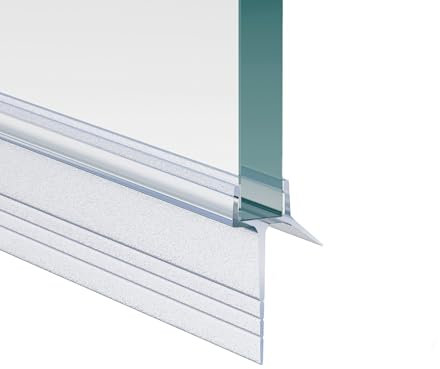WITEN&NOCK Duschdichtung 2x 60cm für 7mm 8mm mit extra verlängerter Lippe Duschtürdichtung Dichtung für die Glastür gerade Glastür Stärken Ersatzdichtung Wasserabweisende oder Duschkabinen-Dichtung