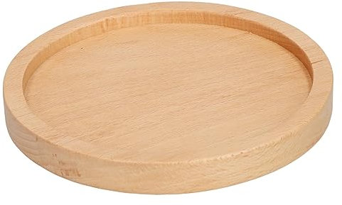 Kerzen-Halter aus Buche; Echtes Buchenholz; Maße Ø 13 x 1,4 mit Rand, für Kerzen bis 12 cm Durchmesser (Buchenholz Natur mit Dorn)
