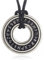 TEAMER Wikinger Runen Halskette Edelstahl Norse Runen Talisman Anhänger Wikinger Elder Futhark Ring Kreis Halskette Amulett Schmuck für Männer Frauen (Stil 1 - Silber)