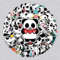 Panda Aufkleber Panda Sticker Set 50 Stücke Niedlich Deko für Auto Laptop Skateboard Fahrrad Moped Motorrad Fahrrad Computer,Geeignet für Erwachsene Kinder