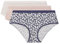DIM Boxer Femme Les Pockets Coton Couleurs & Motifs x3, Rose/Blanc/Gris, S