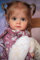 Anano Reborn Realistisches Baby, Mädchen, 60 cm, große Babypuppe, Reborn, realistisch, Mädchen, aus Silikon mit langem Haar, Babyreborn, blaue Augen