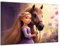 Munera Design - Bild 56x84 - Märchen Prinzessin mit Pferd - Wand-Bilder Kinder-Zimmer