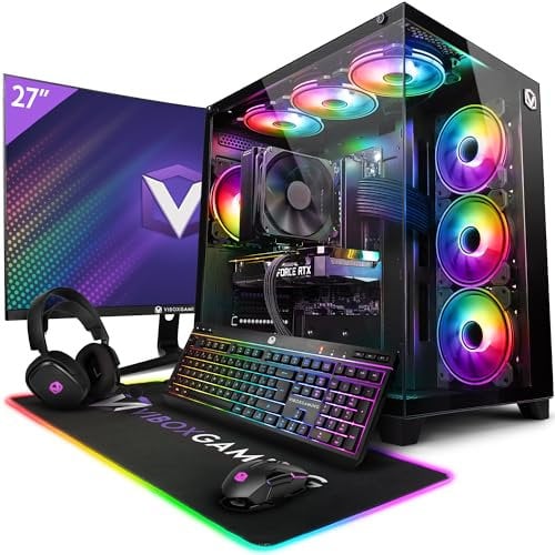 Vibox VIII-18 Gaming PC Bundle • Intel Core i9 12900KF 5.2GHz • Nvidia RTX 3060 12GB • 32GB RAM • 1TB NVMe SSD • Windows 11 • 27 Monitor • WiFi • Prebuilt