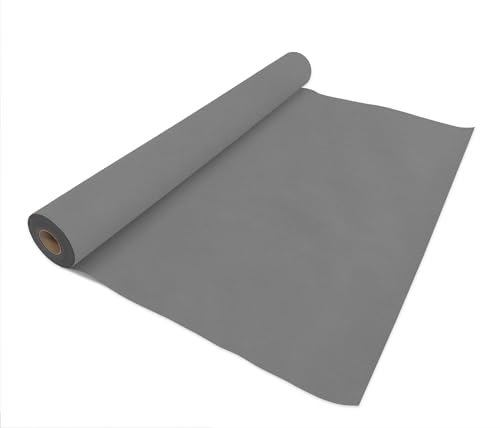 VelaHub Airlaid 30 Tischdecke, 80x80cm, 24m auf Rolle, Hochwertige, Einwegdecke, Grau