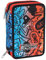 Seven Federmäppchen, Mäppchen, Mehrfarbig, Federtasche für Schreibwaren, Etui mit Stiften, Kugelschreiber, & mehr, 3 Fächer, Mädchen & Jungen, Schule - Grundschule, rot blau
