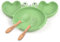 Assiette Crabe et couverts personnalisés avec un prénom pour bébés (Vert)