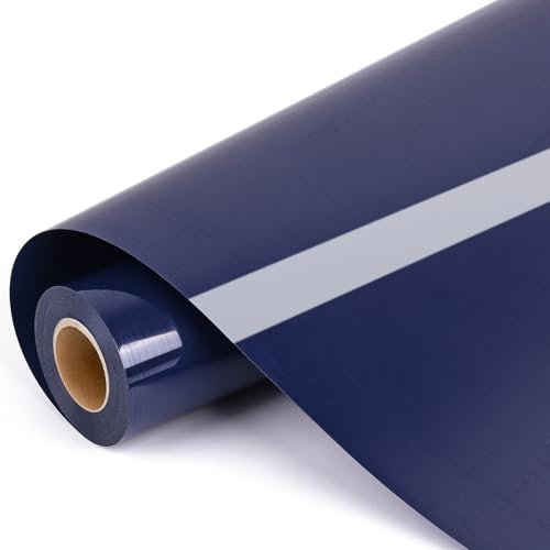 IModeur Plotterfolie Textil Dunkelblau – 30,5 x 400 cm Flexfolie Plotter Textil Dunkelblau für Silhouette, Textilfolie Plotter für Kleidung, Mützen, Hosen, andere Stoffe