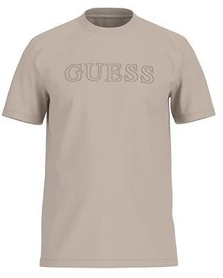 GUESS Alphy T-Shirt für Herren, kurzärmelig, Pasadena Stone, Klein