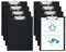GUOKOFF Porte Bloc A4 avec Pince, 8 Pièces Porte-Blocs en Plastique, Clipboard A4 pour Papier d'écriture Memo, Planchettes à Pince et Porte-formulaires, Porte Bloc Format A4, Noir