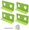 4 Packs Battery Holder Compatible with Ryobi 18V Battery Plastic Battery Dock Holder Wall Mounted Battery Storage Bracket with Screws for Workshop Garage Bench