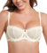 DotVol Women's Balconette Push Up Underwire Sheer Lace Unpadded Multiway Everyday Bra(Nude, 36C)