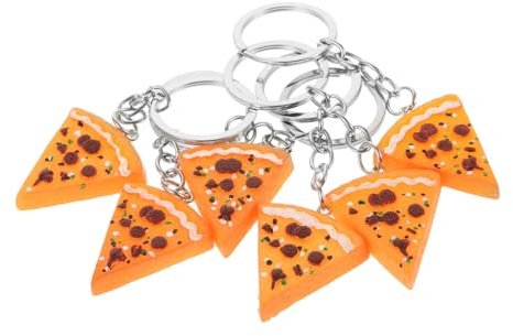 BESTYASH 12 Stk Schlüsselanhänger aus Harz Pizza-Schlüsselanhänger Mini-Food- Pizza Party bescherung weihnachten geldgeschenke weihnachten Lebensmittel-