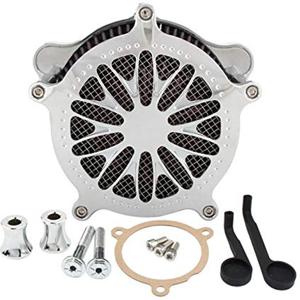 Pizgear Kit di aspirazione filtro aria, for Harley, Softail M8 Low Rider Sport Glide FXDR Touring Road King Limited Big Twin Cam filtri di aspirazione per depuratori d'aria per moto(E)