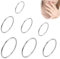 TEOZBLU 7 Stück Ringe Silber Einfaches Twist Ringe Frauen, gefüllt überzogene stapelbare dünne Daumen Ring, Fingerring Hypoallergene