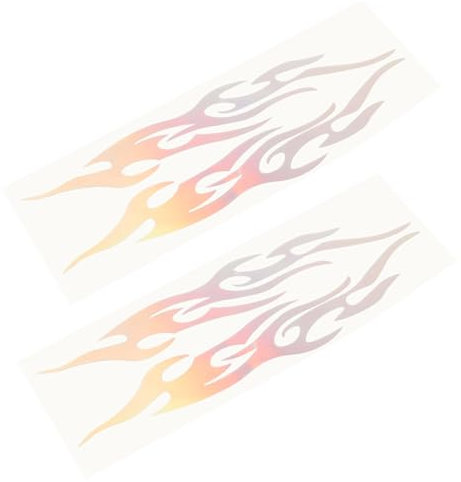 Mikinona 2stücke Reflektierende Motorradaufkleber Und Autoaufkleber Wasserfeste Vinyl-flammen-reflexstreifen Für Motorradtankaufkleber Benzintank-motorradaufkleber Fahrradaufkleber Laptop h