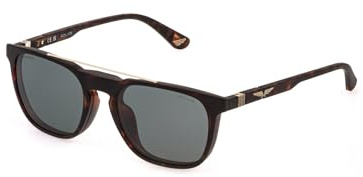 POLICE Herrenbrille, Matt Dark Havanna, 52