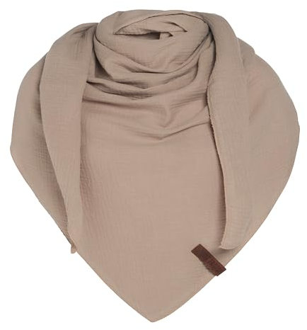 KNIT FACTORY - Liv Dreieckstuch - Tuch Schal für Damen - Weiches Musselintuch - Für Frühling und Sommer - 100% Bio-Baumwolle - Linnen