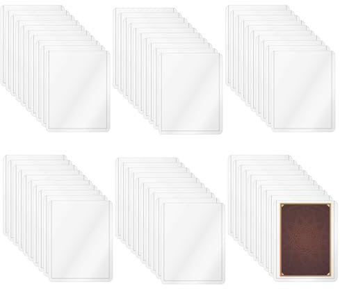 60 Pcs Hard Card Sleeves, 35pt Rigid Clear Trading Card Sleeves Protector Holders, 3 x 4 Inch Standard Top Loaders for MTG Yugioh Photocard Game Sports Baseball Football Cards Sleeve