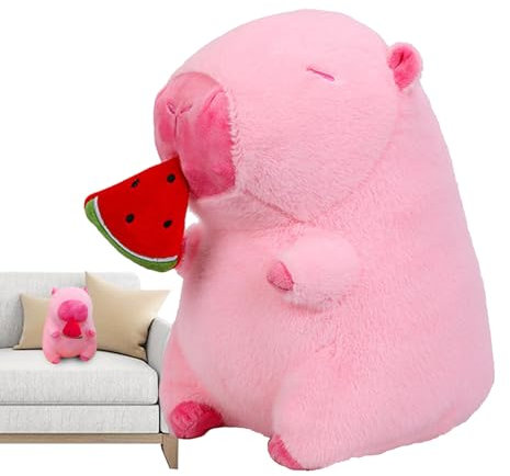 Generico In peluche Capybara, peluche rosa Capybara, animali in divertenti Capybara Crautive Toblit - Capybara cuscino in innovativo peluche per soggiorno e camera da letto