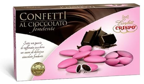 Crispo Confetti ROSA al Cioccolato Fondente Ricoperti da un Croccante Guscio di Zucchero 1kg