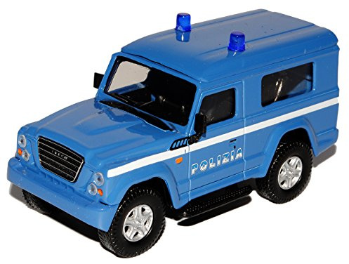 alles-meine.de GmbH Iveco Massif Polizia Blau 1/43 Burago Modell Auto mit individiuellem Wunschkennzeichen