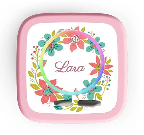 Toniebox 2 Schutzfolie (neue Toniebox 2 mit Lichtring) mit Name personalisierbar | Blumenkranz