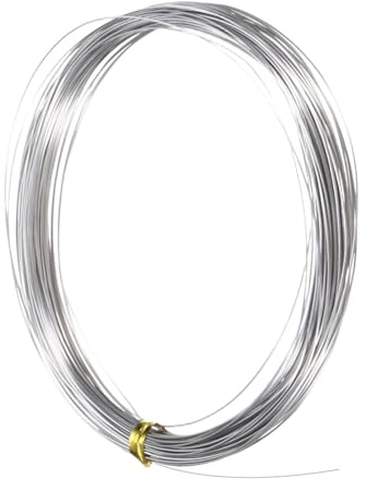 M METERXITY Alambre De Acero Inoxidable Calibre 24 0.5mm 20m Alambre | Flexible, Para Flores, Para Fabricación De Joyas/Escultura/Artesanía De Armadura/Bonsái Floral/Manualidades DIY