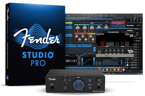 Fender Quantum LT 2 | USB-C Audio Interface for Music Production, MAX-HD Mic Preamp, Instrument Input, Low-Latency Drivers, Loopback, Balanced Outputs, Headphone Amp, Mac & PC