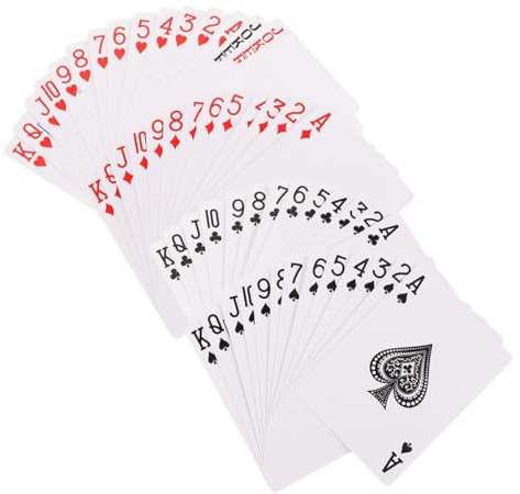 minkissy 2 Satz Einseitige Sublimations Spielkarten aus Papier Leere Selbstgemacht Pokerkarten für Thermotransferdruck Blanko Kartensets für Kartenspiele und Kreative Projekte