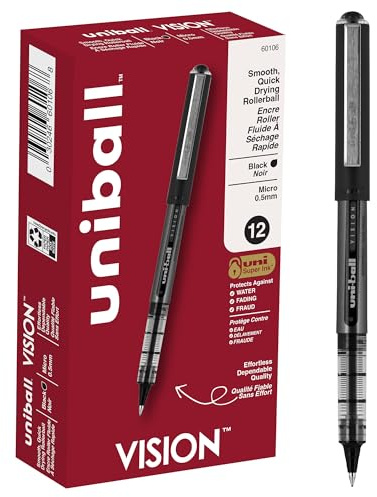 Rollerball Pen, Nonrefillable, 0.5 mm, Black Ink, Sold as 1 Each
