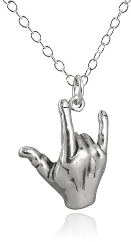 Sterling Silver I Love You Sign Language Charm