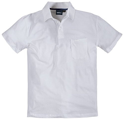 Allsize Poloshirt mit Brusttasche, weiß, Größe:7XL
