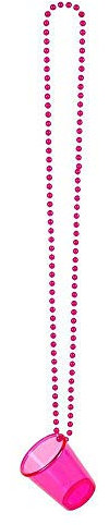 BOLAND 64343 Chupito Cristal Cadena, Color Rosa