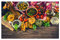 ARTLAND Spritzschutz Küchenrückwand aus Alu für Küche Herd Spüle 100x65 cm (BxH) mit Motiv Essen Lebensmittel Italien Pasta Gemüse Tomaten Mediterran S7SL