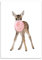 Hochwertiger Leinwanddruck mit süßem Bambi Bild als Motiv in A4 21 x 30 cm (ohne Rahmen) - Kinderbild | Kinderzimmer | Kunstdruck | moderne | Poster | Print | Leinwandbild | Wandbild | Plakat | DINA4