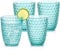 BELLAFORTE Verres incassable en Tritan - Lot de 4 - Contenance de 355ml - Collection Petit Laguna Beach - Lavable au lave-vaisselle - Verres indestructibles - Sans BPA - Couleur Bleu