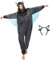 corimori (Spark der Drache Damen & Herren Onesie Jumpsuit Kostüm Gr. 150-160cm, Grau