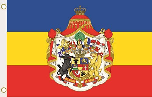U24 Flagge Fahne Mecklenburg -Schwerin großen Wappen 90 x 150 cm
