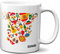 Planetacase - Taza España - Souvenir Mapa de España - Regalo Recuerdo - Diseño Cerámico Resistente - Taza Desayuno Apta para Microondas y Lavavajillas - 330 mL, Mapa Typical Spain, Cerámica