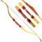 AMEYXGS Türkischer Bogen Traditioneller Langbogen Pferdebogen 15-50 lbs Handgefertigter laminierter Recurve Bogen Pferderücken Bogenschießen Jagdbogen für Erwachsene (50)