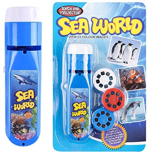 Georgie Porgy Children Projector Toys Educational Science Set Wall Ceiling Tent Torch (Sea Animal)