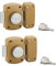 THIRARD - Lot de 2 verrous à bouton 2310 pour porte d'entrée, bronze, 3 clés/verrou