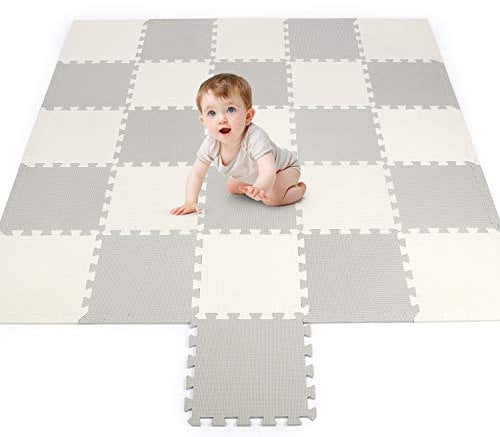 Hadwin Foam Play Mat - Soft EVA Puzzle Mats for Kids & Toddlers, Safe Jigsaw Playmats for Baby, Interlocking Kids Playmat Floor Matting Foam Garden Fitness Nursery Mat, 26 Pcs of Pack