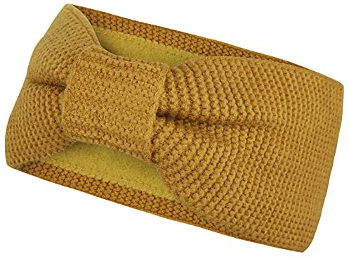 Vanessa & Melissa Gestricktes Damen Stirnband mit Schleife, Mädchen Haarband gefüttert mit warmem Fleece Innenfutter, Ohrenschützer SB1015