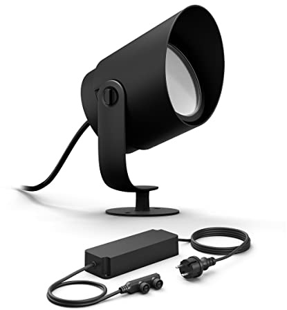 Philips Hue Lily XL Basic Set of 1 Garden Spots (Anthracite) - White and Colored Light - Includes Power Cable Garden Lighting - Hue White and Color Ambiance