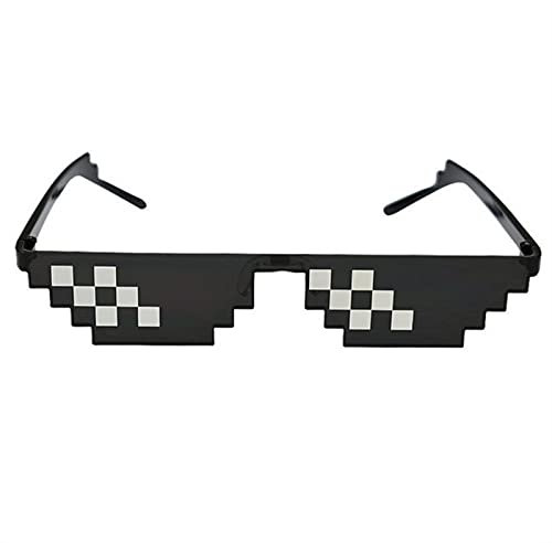 JIMINISO 2021NEW Brille 8 Bit MLG Pixelated Sonnenbrille Herren Damen Marke Thug Life Party Brille Mosaik Vintage Eyewear UV400