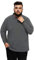 AIYINO Men's Big and Tall Polos Classic Fit Long Sleeve Soft Cotton Polo Shirt (5X-Large Dark Grey)
