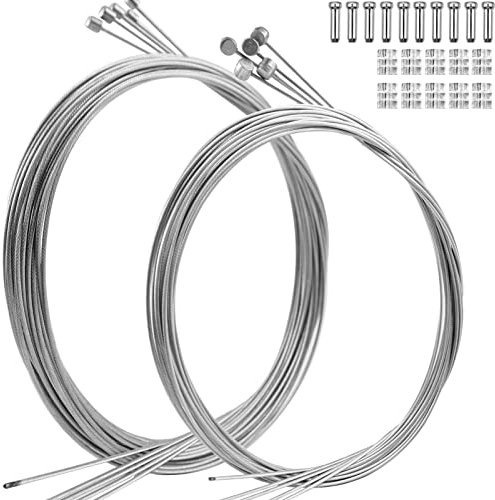NEPIVDOS 10PCS Bike Brake Cable Shifter Cable,Bicycle Brake line Shift Cables Set for Mountain Bike and Road Bike, Brake Cables Set for Shimano Sram Road Mountain Bike (for Mountain Bike)
