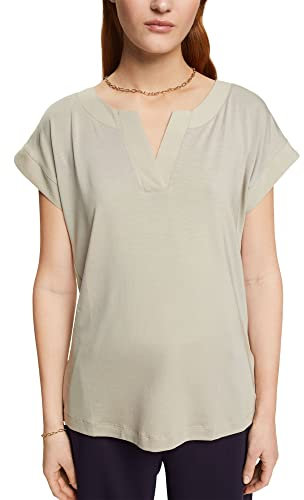ESPRIT Damen 992EO1K321 T-Shirt, 335/DUSTY Green, M